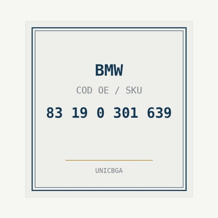 BMW cod piesa 83 19 0 301 639