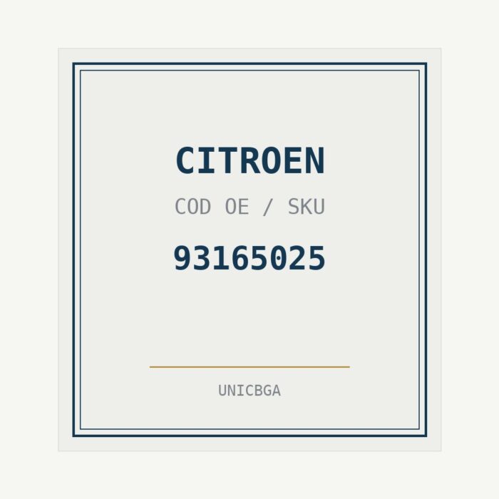 CITROEN cod piesa 93165025 CITROEN cod piesa 93165025