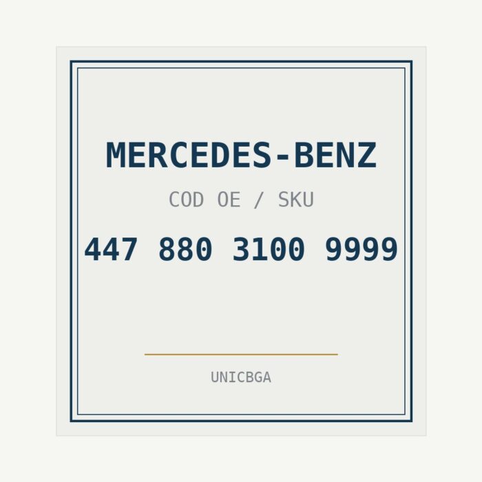 MERCEDES-BENZ cod piesa 447 880 3100 9999 MERCEDES-BENZ cod piesa 447 880 3100 9999